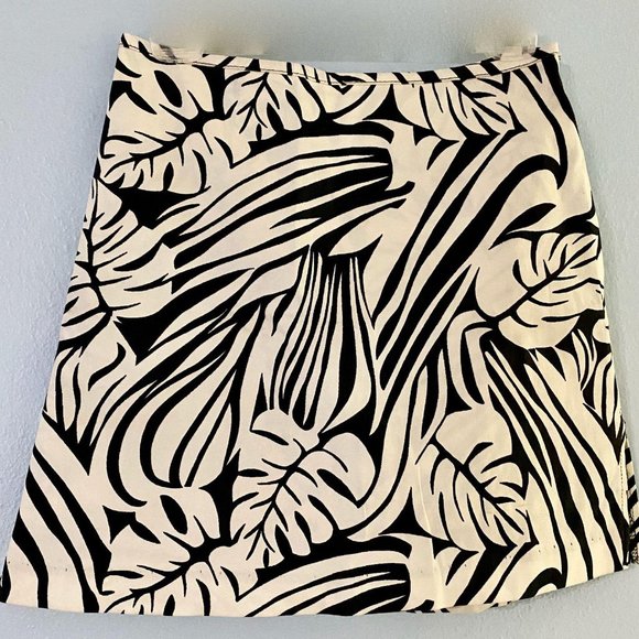 Bamboo Traders Black White Palms Skort - Picture 1 of 5